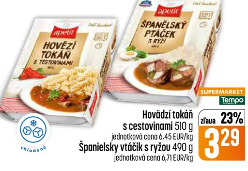 Apetit hovädzí tokáň s cestovinami