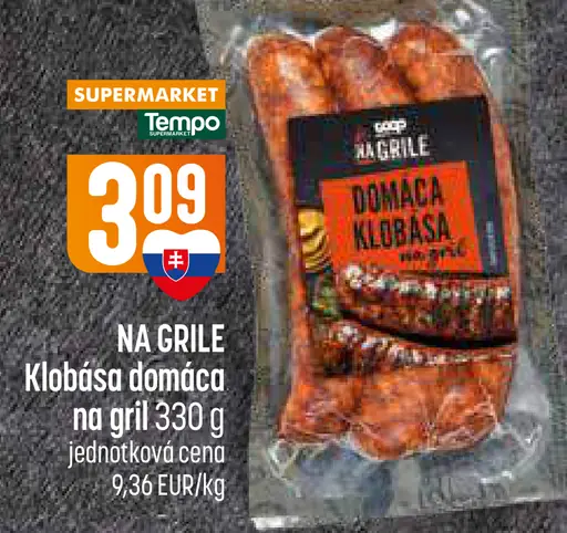Na grile klobása domáca na gril