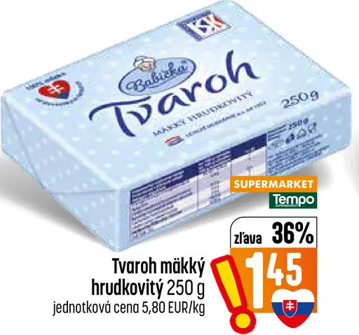 Tvaroh mäkký hrudkovitý