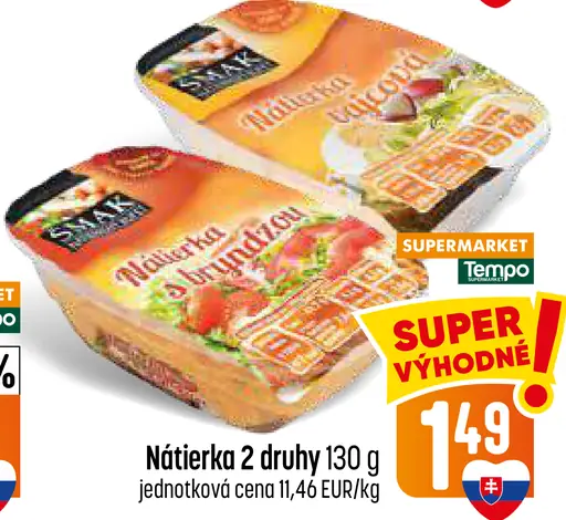 Nátierka 2 druhy