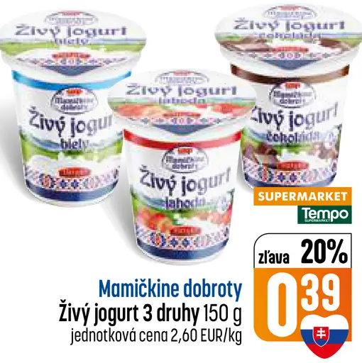 Živý jogurt, 3 druhy