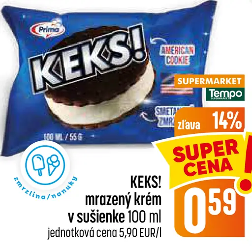 Keks! mrazený krém v sušienke – American cookie