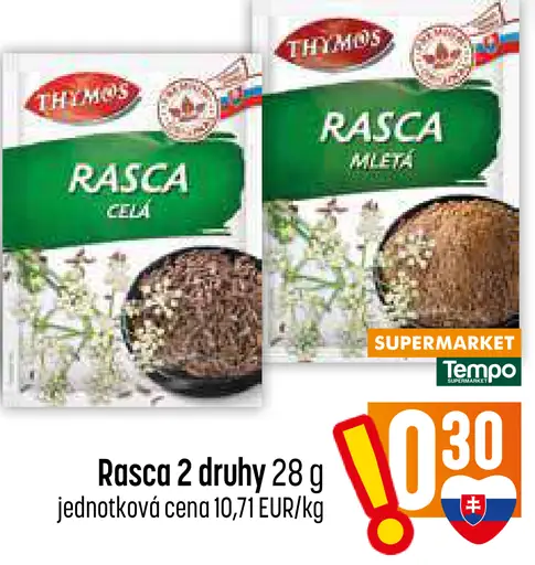 Rasca – celá, mletá