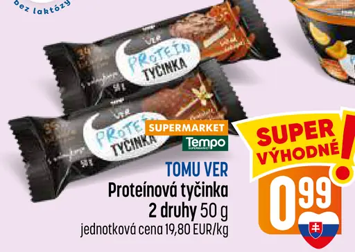 Tomu Ver proteínová tyčinka rôzne druhy