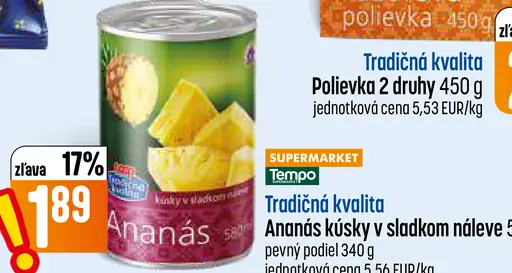 Tradičná kvalita ananás kúsky v sladkom náleve