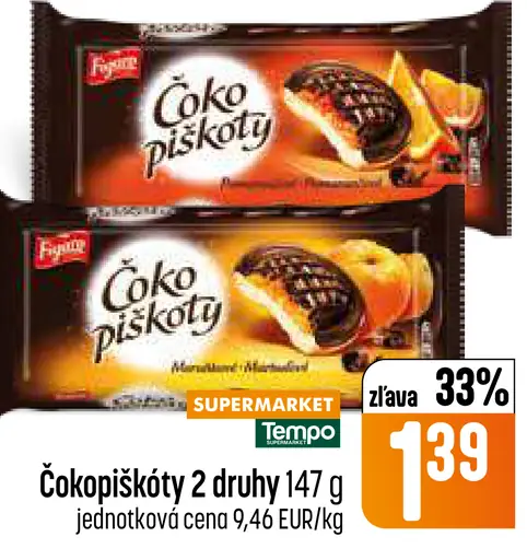Čokopiškóty, 2 druhy