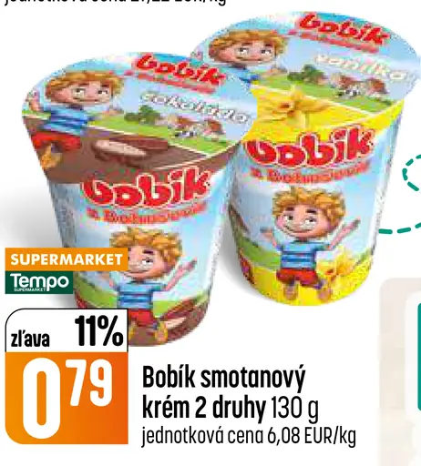 Bobík smotanový krém 2 druhy