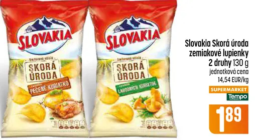 Slovakia Skorá úroda zemiakové lupienky, rôzne druhy