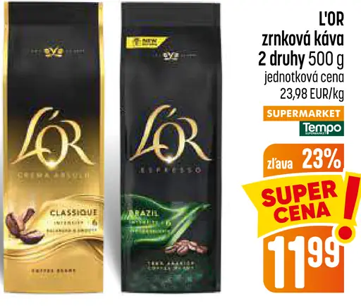 L'OR zrnková káva – Classique, Brazil
