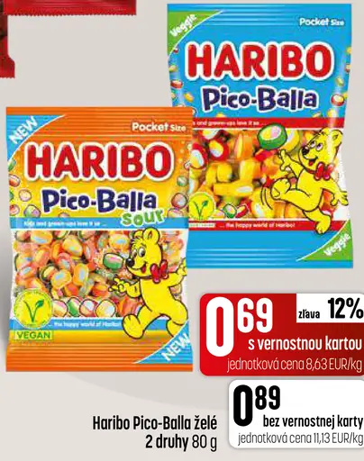 Haribo Pico-Balla želé – Pico-Balla, Pico-Balla Sour