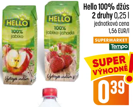Hello 100 % džús jablko-hruška