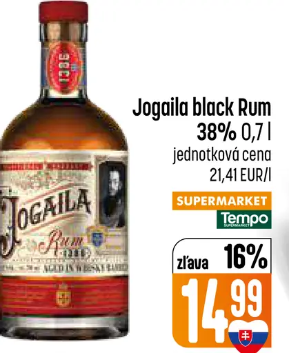 Jogaila Black Rum 38%