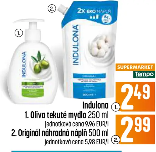 Indulona Oliva ošetrujúce tekuté mydlo