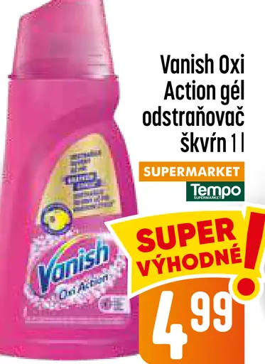 Vanish Oxi Action gél odstraňovač škvŕn