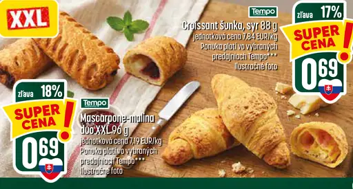 Croissant šunka - syr