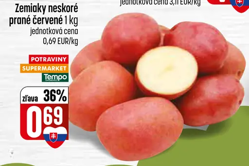 Zemiaky neskoré prané červené