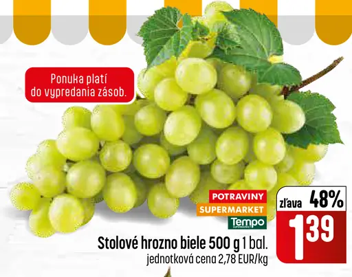 Stolové hrozno biele