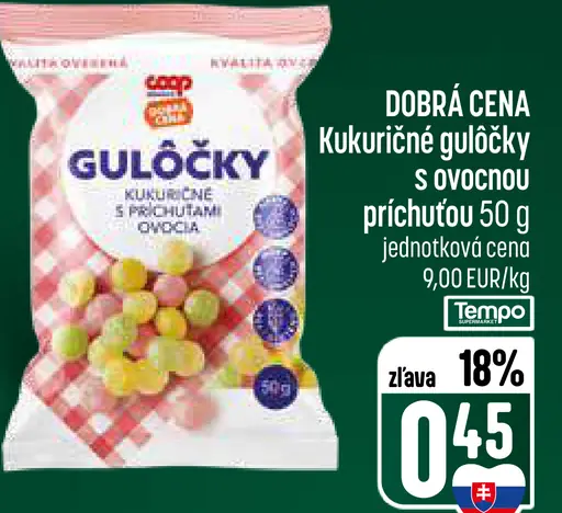 Kukuričné guľôčky s ovocnou príchuťou