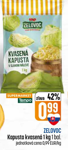 Zelovoc Kvasená kapusta v slanom náleve