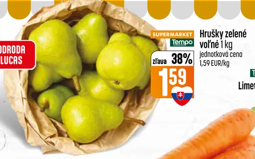 Hrušky zelené voľne