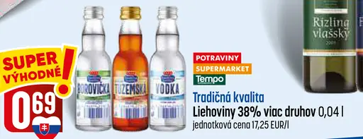 Liehoviny 38 % – viac druhov