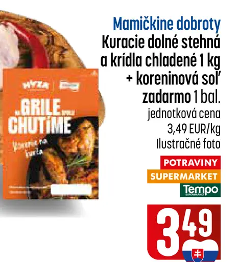 Mamičkine dobroty kuracie dolné stehná a krídla s koreninovou soľou