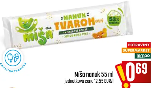 Míša tvarohový nanuk