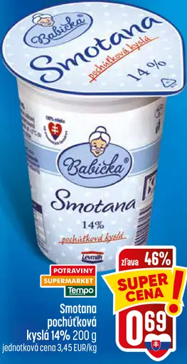 Smotana pochúťková kyslá 14%