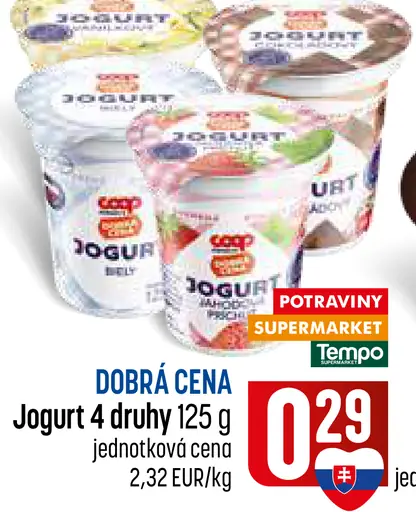 Jogurt, 4 druhy