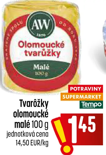 Tvarôžky olomoucké malé