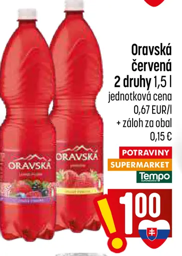Oravská červená nápoj