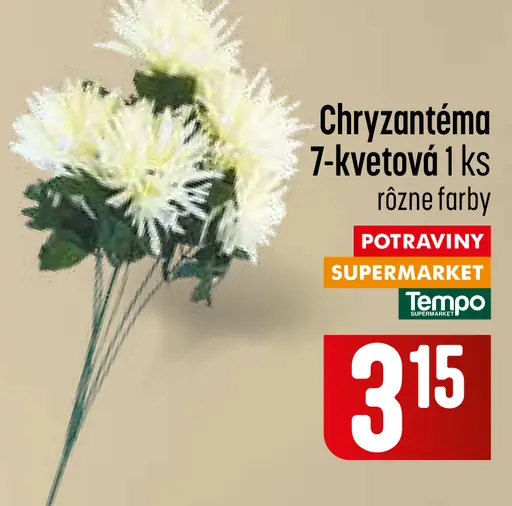 Chryzantéma 7-kvetová, rôzne farby