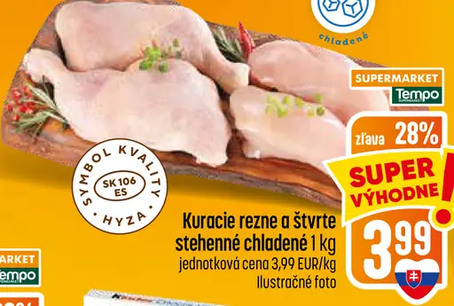 Kuracie štvrte stehnové chladené