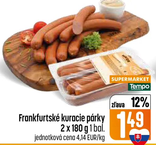 Frankfurtské kuracie párky