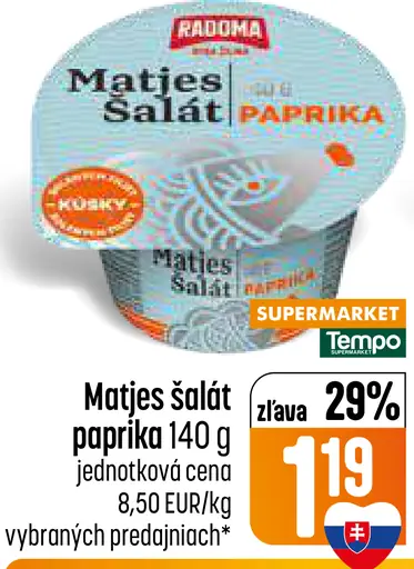 Matjes šalát paprika