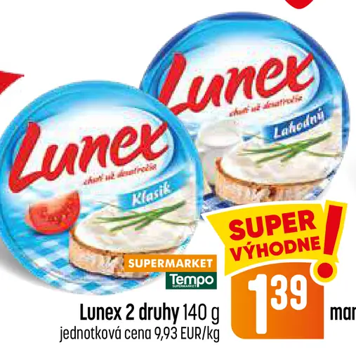 Lunex Klasik tavený syr