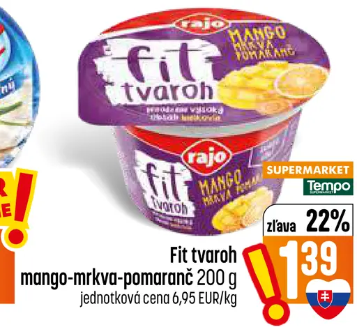 Rajo Fit tvaroh mango mrkva pomaranč