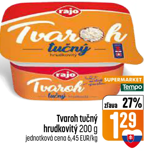 Rajo Tvaroh tučný hrudkovitý