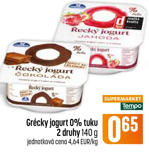 Grécky jogurt 0 % tuku