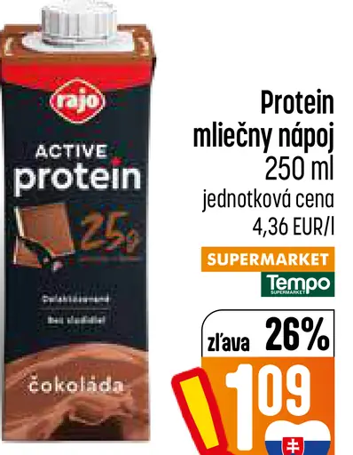 Rajo Active Protein Mliečny Nápoj Čokoláda