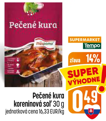Pečené kura koreninová soľ
