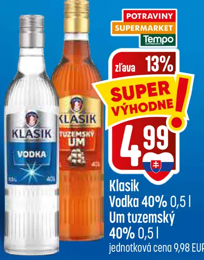 Klasik Vodka Kopaničiarska Slivka 40%
