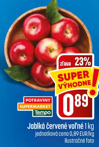 Jablká červené voľné