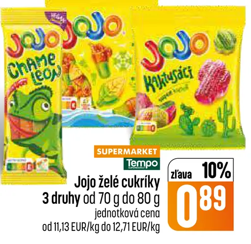 Jojo želé cukríky 3 druhy