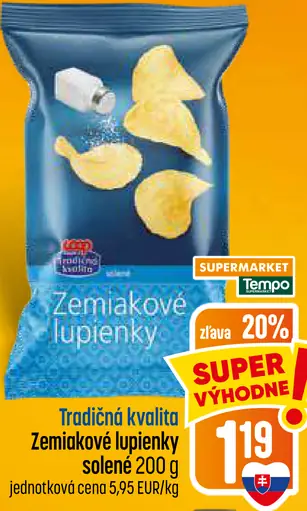 Zemiakové lupienky solené