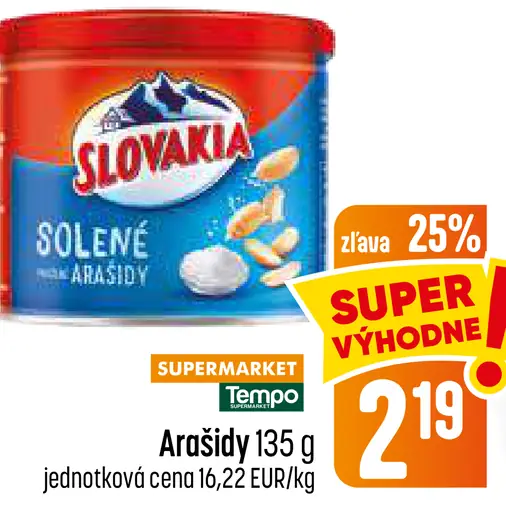 Slovakia arašidy solené