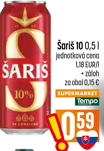 Šariš 10 plechovka