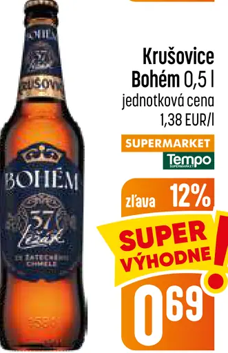 Krušovice Bohem plechovka