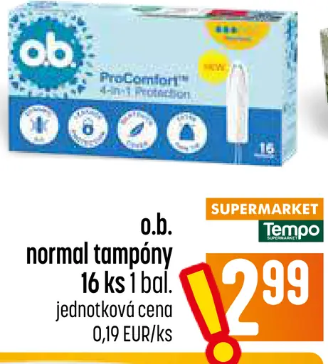 O.b. tampóny normal