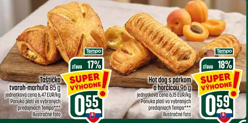 Taštička tvaroh-marhuľa